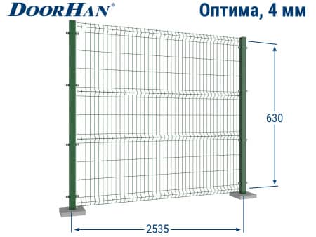 Купить 3D заборную секцию ДорХан 2535×630 мм в Якутске от 1131 руб.